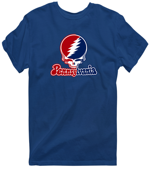 Pennsylvania Stealie Premium Unisex T-Shirt — Design: University of Pennsylvania — Navy
