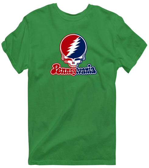 Pennsylvania Stealie Premium Unisex T-Shirt — Design: University of Pennsylvania — Irish Green