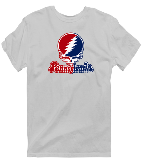 Pennsylvania Stealie Premium Unisex T-Shirt — Design: University of Pennsylvania — Sport Grey