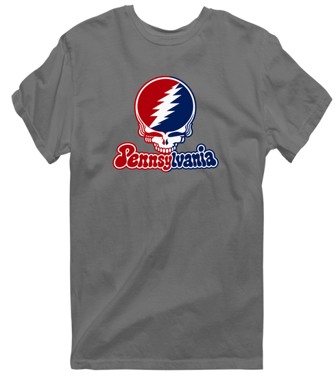 Pennsylvania Stealie Premium Unisex T-Shirt — Design: University of Pennsylvania — Charcoal