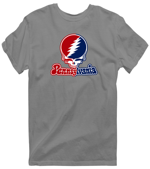 Pennsylvania Stealie Premium Unisex T-Shirt — Design: University of Pennsylvania — Dark Heather