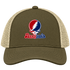 Pennsylvania Stealie Premium Unisex Trucker Cap — Design: University of Pennsylvania — Moss/Khaki