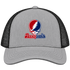 Pennsylvania Stealie Premium Unisex Trucker Cap — Design: University of Pennsylvania — Heather Grey/Black