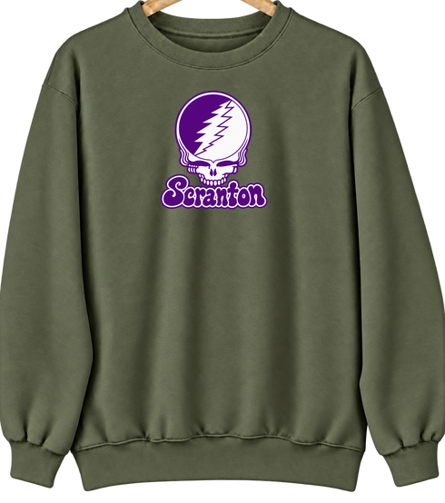 Scranton Stealie Premium Unisex Crewneck — Military Green