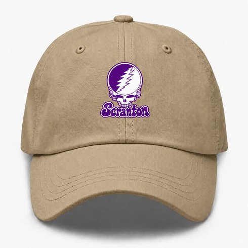 Scranton Stealie Premium Unisex Dad Hat — Design: University of Scranton — Khaki