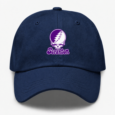 Scranton Stealie Premium Unisex Dad Hat — Design: University of Scranton — Navy