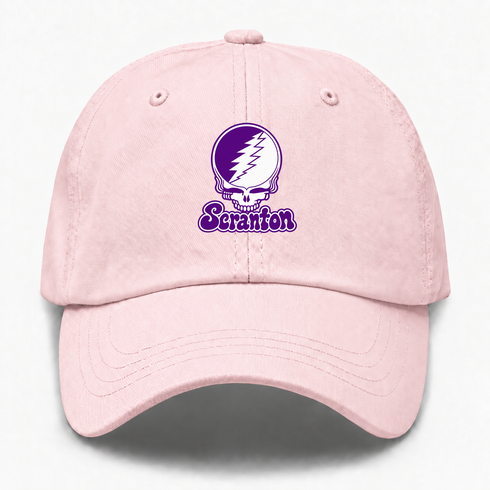 Scranton Stealie Premium Unisex Dad Hat — Design: University of Scranton — Pink