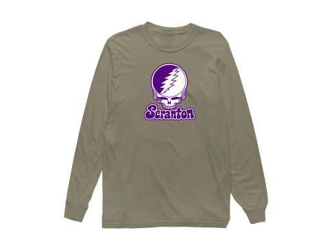 Scranton Stealie Premium Unisex Long-Sleeve — Design: University of Scranton — Sandstone
