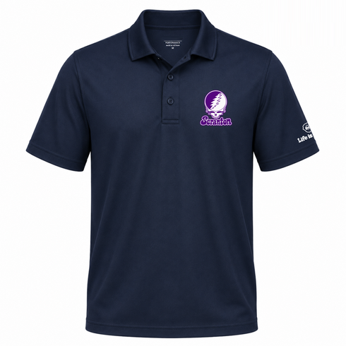 Scranton Stealie Premium Unisex Polo — Design: University of Scranton — Navy