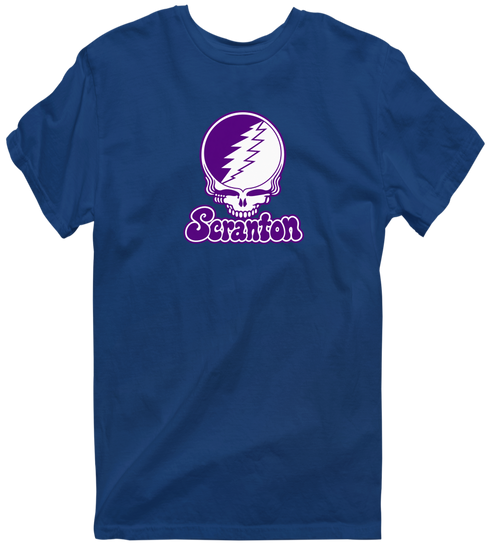 Scranton Stealie Premium Unisex T-Shirt — Design: University of Scranton — Navy