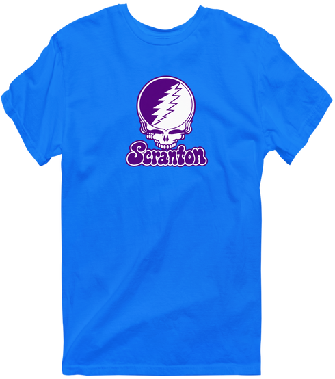 Scranton Stealie Premium Unisex T-Shirt — Design: University of Scranton — Royal
