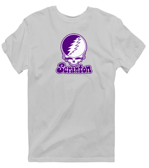 Scranton Stealie Premium Unisex T-Shirt — Design: University of Scranton — Sport Grey