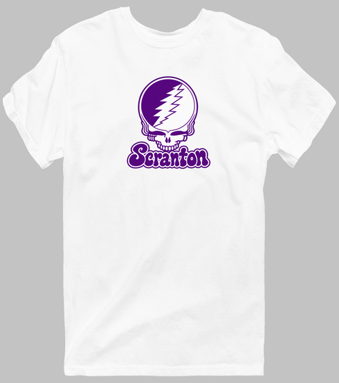 Scranton Stealie Premium Unisex T-Shirt — Design: University of Scranton — White