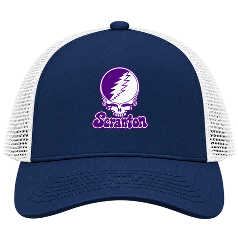 Scranton Stealie Premium Unisex Trucker Cap — Design: University of Scranton — Navy/White