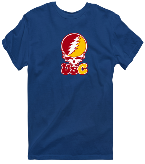 Southern California Stealie Premium Unisex T-Shirt — Design: University of Southern California — Navy