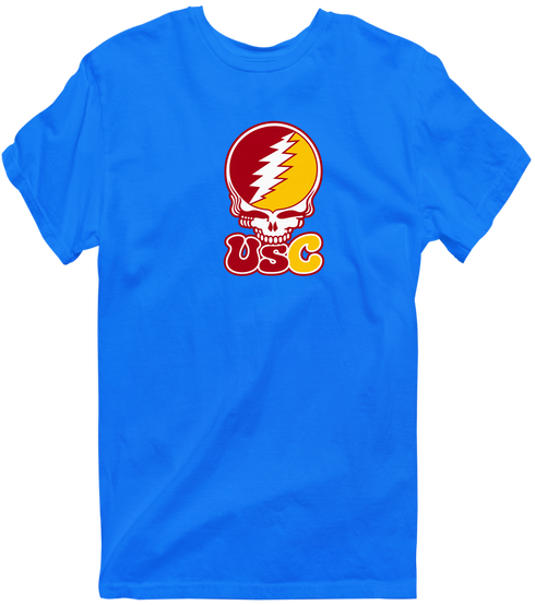 Southern California Stealie Premium Unisex T-Shirt — Design: University of Southern California — Royal