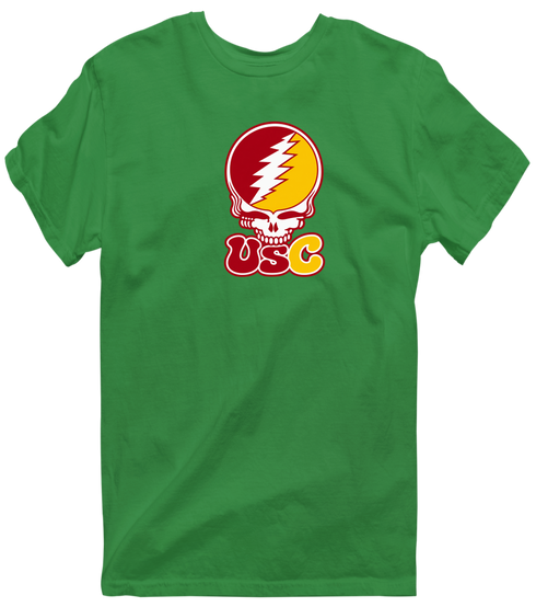 Southern California Stealie Premium Unisex T-Shirt — Design: University of Southern California — Irish Green