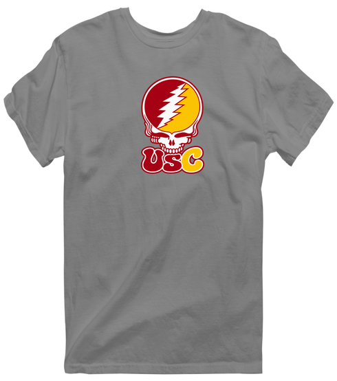 Southern California Stealie Premium Unisex T-Shirt — Design: University of Southern California — Dark Heather