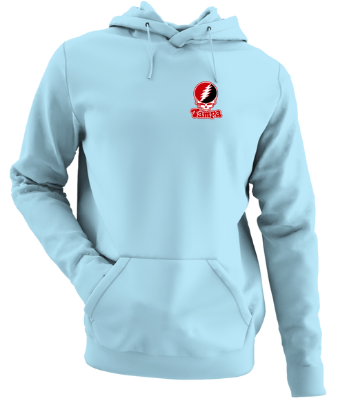 Tampa Stealie Premium Unisex Hoodie — Design: University of Tampa — Light Blue