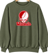Wisconsin Stealie Premium Unisex Crewneck — Design: University of Wisconsin — Military Green