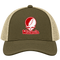 Wisconsin Stealie Premium Unisex Trucker Cap — Design: University of Wisconsin — Moss/Khaki