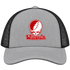 Wisconsin Stealie Premium Unisex Trucker Cap — Design: University of Wisconsin — Heather Grey/Black
