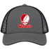 Wisconsin Stealie Premium Unisex Trucker Cap — Design: University of Wisconsin — Charcoal/Black