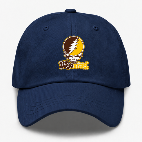 Wyoming Stealie Premium Unisex Dad Hat — Design: University of Wyoming — Navy