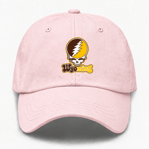 Wyoming Stealie Premium Unisex Dad Hat — Design: University of Wyoming — Pink