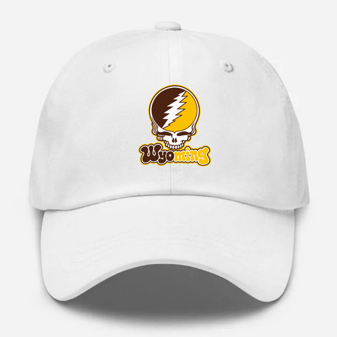 Wyoming Stealie Premium Unisex Dad Hat — Design: University of Wyoming — White
