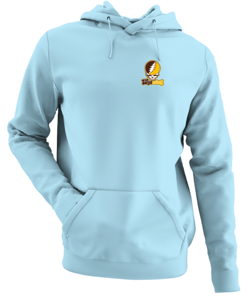 Wyoming Stealie Premium Unisex Hoodie — Design: University of Wyoming — Light Blue