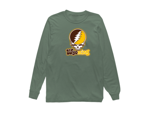 Wyoming Stealie Premium Unisex Long-Sleeve — Design: University of Wyoming — Light Green