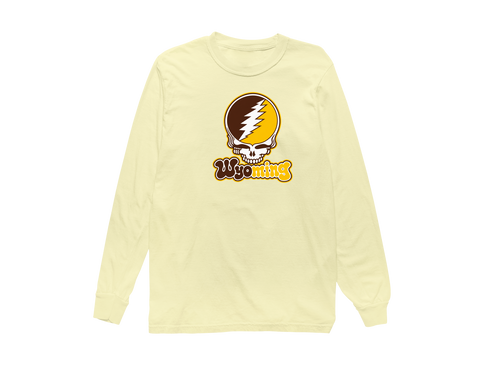 Wyoming Stealie Premium Unisex Long-Sleeve — Design: University of Wyoming — Butter