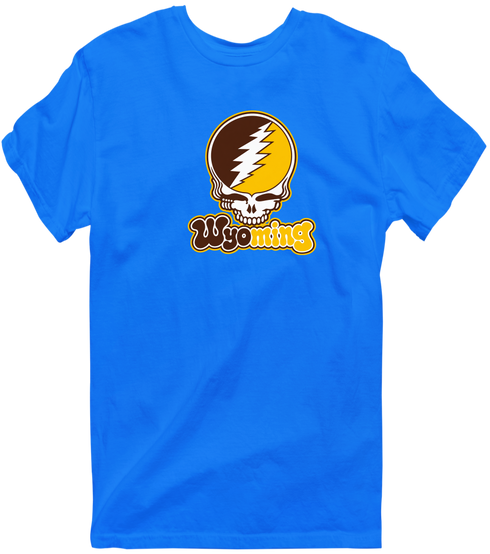 Wyoming Stealie Premium Unisex T-Shirt — Design: University of Wyoming — Royal
