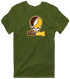 Wyoming Stealie Premium Unisex T-Shirt — Design: University of Wyoming — Military Green