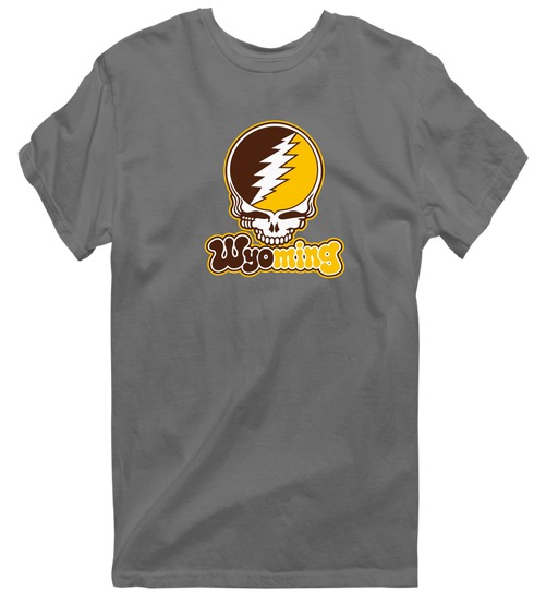 Wyoming Stealie Premium Unisex T-Shirt — Design: University of Wyoming — Charcoal