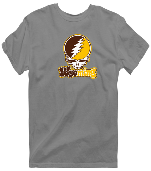 Wyoming Stealie Premium Unisex T-Shirt — Design: University of Wyoming — Dark Heather