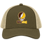 Wyoming Stealie Premium Unisex Trucker Cap — Design: University of Wyoming — Moss/Khaki