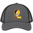 Wyoming Stealie Premium Unisex Trucker Cap — Design: University of Wyoming — Charcoal/Black