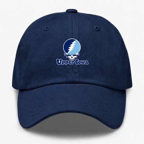 Upper Iowa Stealie Premium Unisex Dad Hat — Design: Upper Iowa University — Navy
