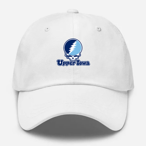 Upper Iowa Stealie Premium Unisex Dad Hat — Design: Upper Iowa University — White