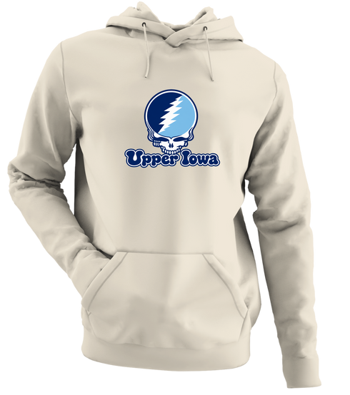 Upper Iowa Stealie Premium Unisex Hoodie — Design: Upper Iowa University — Sand