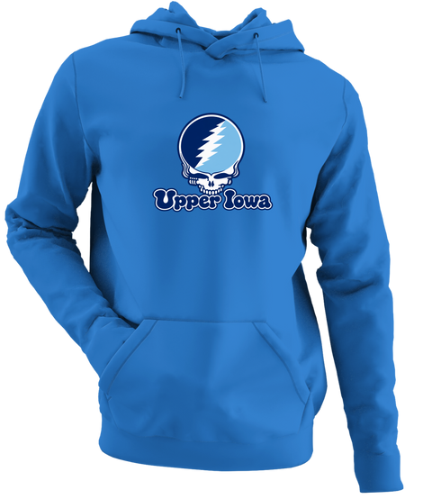 Upper Iowa Stealie Premium Unisex Hoodie — Design: Upper Iowa University — Heather Royal
