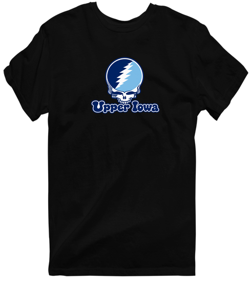 Upper Iowa Stealie Premium Unisex T-Shirt — Design: Upper Iowa University — Black