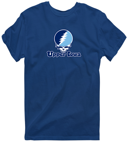 Upper Iowa Stealie Premium Unisex T-Shirt — Design: Upper Iowa University — Navy