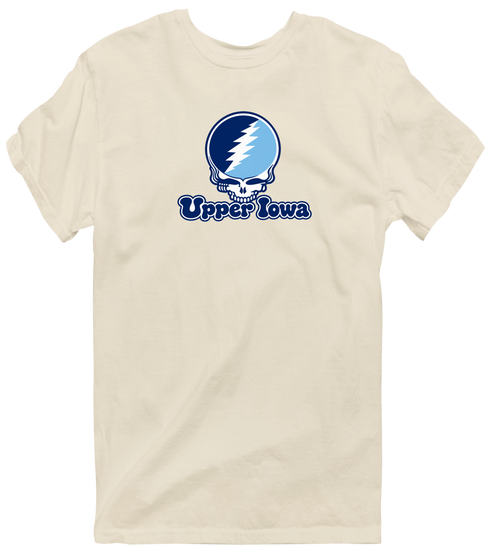 Upper Iowa Stealie Premium Unisex T-Shirt — Design: Upper Iowa University — Sand