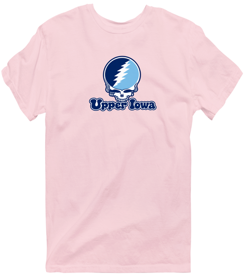 Upper Iowa Stealie Premium Unisex T-Shirt — Design: Upper Iowa University — Light Pink