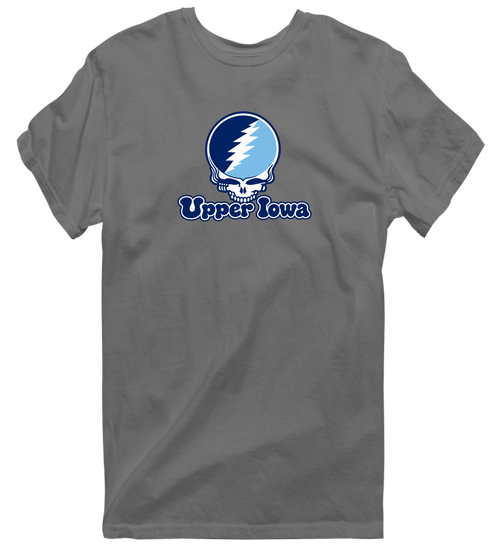 Upper Iowa Stealie Premium Unisex T-Shirt — Design: Upper Iowa University — Charcoal