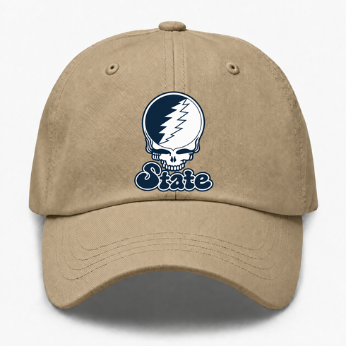 Utah Stealie Premium Unisex Dad Hat — Design: Utah State University — Khaki