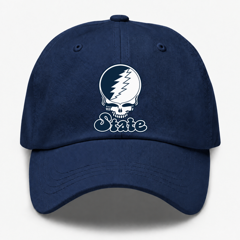 Utah Stealie Premium Unisex Dad Hat — Design: Utah State University — Navy